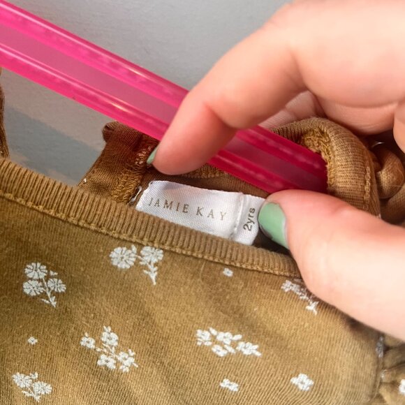 Jamie Kay Baby‎ Girls Floral Print Long Sleeve Bodysuit With Ruffle Details Size - Picture 3 of 4